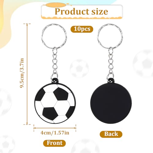 10 Pack Large Size Soccer Keychains Sports Keychains Party Favors Keychains Ball… - Image 2