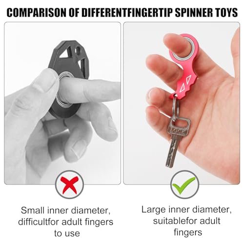 Keychain Spinner Fidget Toy with Key Ring, Funny Finger Spinning Key Chain… - Image 4