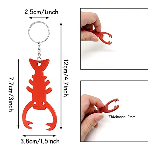 Honbay 6PCS Lobster Bottle Opener Keychain Aluminum Alloy Beer Bottle Opener Party… - Image 2