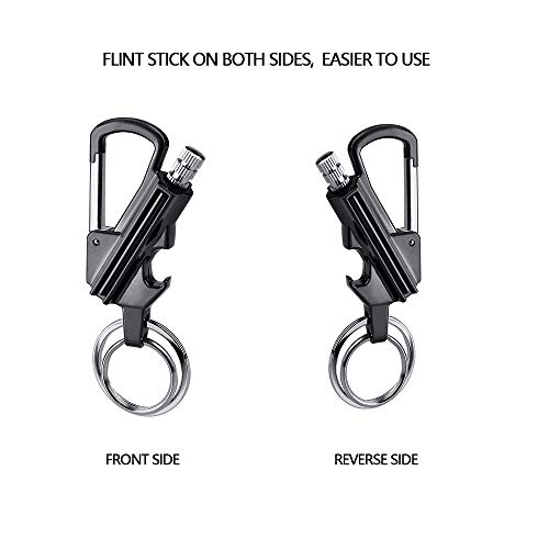 YUSUD 2 Pack Keychain Bottle Opener for Men, Permanent Match with Dual… - Image 8