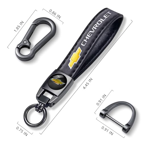 Xiconbao Genuine Leather Car Keychain for Chevy Colorado Equinox Malibu Tahoe Series… - Image 2