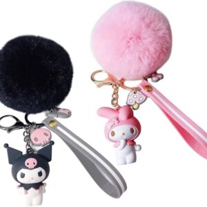 2Pcs Cute Cartoon Keychains For Girls Boys, Pendant Key Accessories, Cool Kawaii…