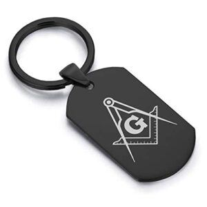 Comfort Zone Studios Stainless Steel Masonic Square and Compass Symbol Dog Tag…