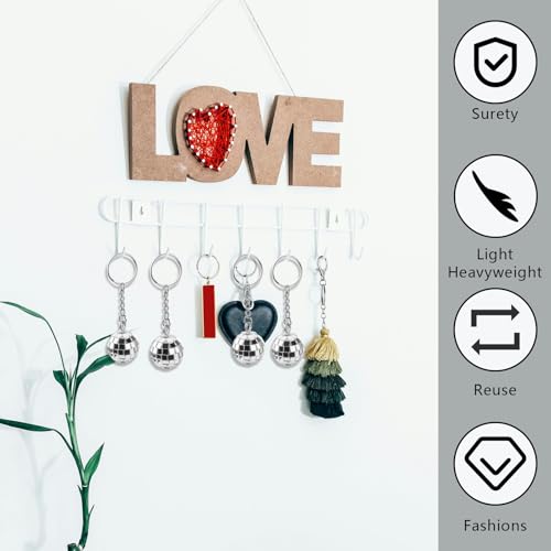 Abvsdu 12PCS Disco Ball Keychain, Silvery Mini Keychains Party Favors, Keychain Small… - Image 3