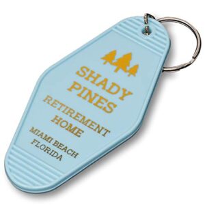 Chillkat Vintage Hotel Motel Keychain (Light Blue Shady Pines)