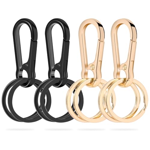 DMENER 4PCS Metal Keychain Clip Hook Keychain Keyring Key Chain Ring Clip…