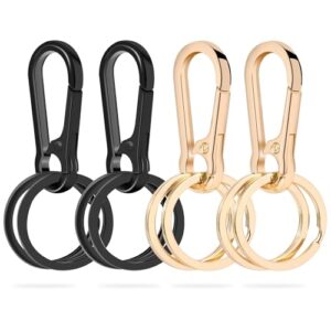DMENER 4PCS Metal Keychain Clip Hook Keychain Keyring Key Chain Ring Clip…