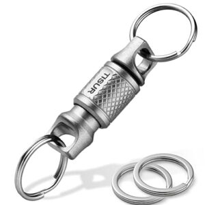 TISUR Titanium Quick Release Keychain, Retractable Key Chain Detachable Keychain Clip，Pull Apart…