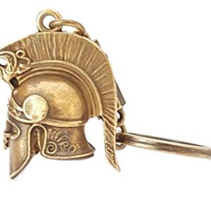 IconsGr Key Ring Ancient Spartan Soldier Battle Helmet Baring the Sphinx Keychain