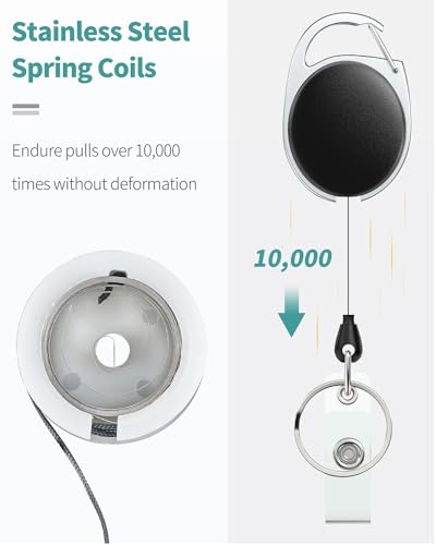 Uniclife 2 Pack Retractable Badge Reel for Badge Holder Heavy Duty Retractable… - Image 2