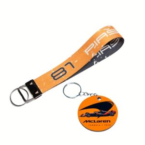 Brandish Market F1 Oscar Piastri McLaren Wristlet Lanyard & Keychain Set
