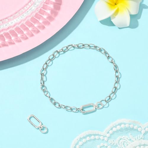 SUNNYCLUE 1 Box 2Pcs 925 Sterling Silver Key Chain Rings Oval Keychain… - Image 5