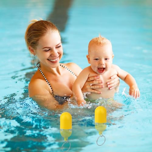 NQEUEPN 2pcs Boat Floating Keychains, 2.56x0.98in Yellow Buoy Float Key Pendant, Oval… - Image 6