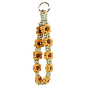 elephtree Boho Macrame Keychain Wristlet Keychain Weave Exquisite Keyring Holder Bracelet Handmade…