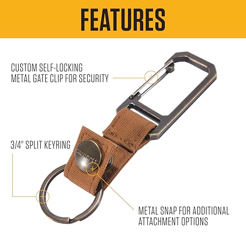 Carhartt Unisex Adult Durable Metal Key Keeper, Belt Loop Key Ring Holder… - Image 2