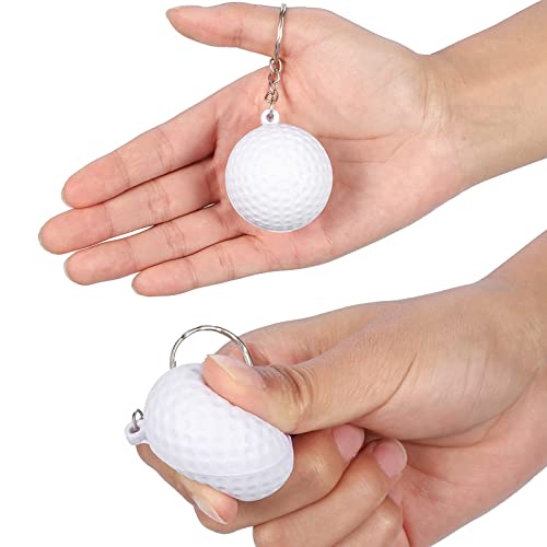 Blulu 20 Pack White Golf Ball Keychains for Party Favors, Carnival Reward,… - Image 8