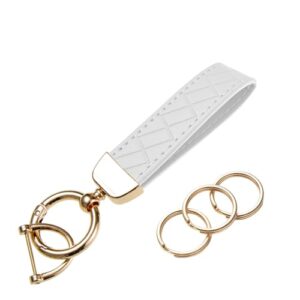 Poagoep Car Keys Keychain Leather Key Chain Holder for Men and Women…
