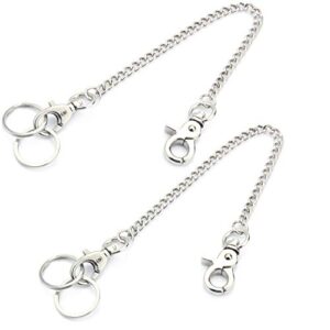 Wisdompro Wallet Chain, 2 Pack 8 inch Heavy Duty Pocket Keychain with…