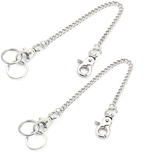 Wisdompro Wallet Chain, 2 Pack 8 inch Heavy Duty Pocket Keychain with…