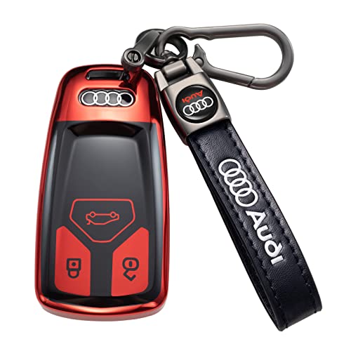 TACOMA Genuine Leather Keychain Set Compatible with Audi A3 RS3 A4 A5… - Image 2