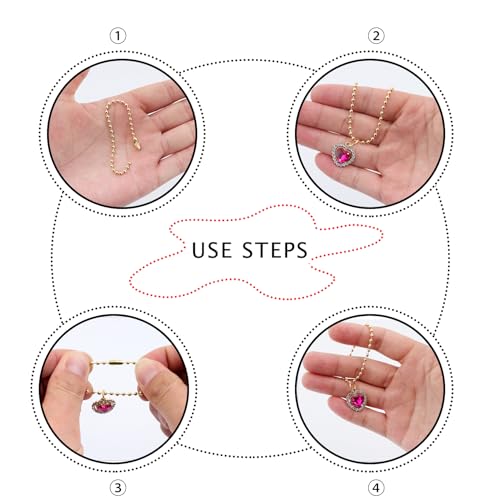 Lemonkey 100Pcs Ball Beads Chain Bulk, Silver Keychain Rings, 4 Inch Dog… - Image 3