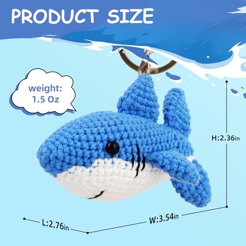 Traxex Handmade Crochet Shark Keychain - Image 5