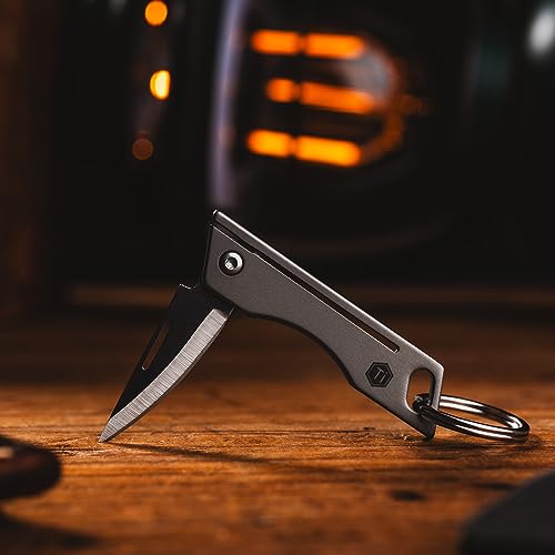 KeyUnity KK06 Mini EDC Pocket Knife, Small Titanium Folding Knife with Built - Image 2