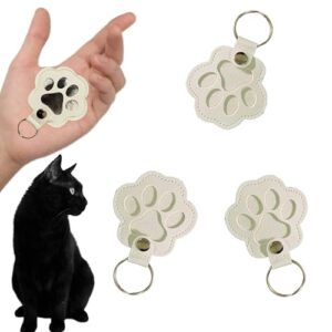 3PCS Cats & Dogs Pet Paw Print Keychain