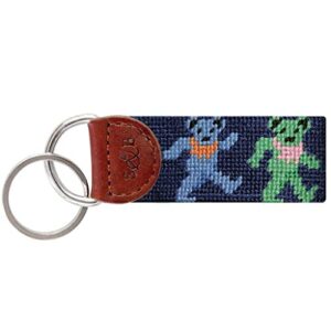 Smathers & Branson Dancing Bears Needlepoint Key Fob with Hand