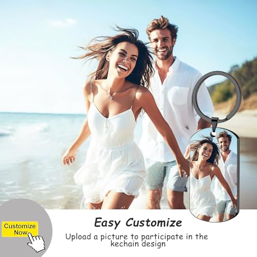 POKEHAND Custom Keychain with Picture,Personalized Keychains with Engraving Photo/Text,Customized gifts for boyfriends… - Image 2