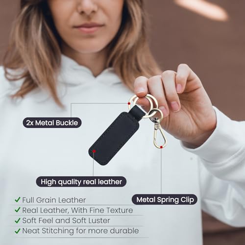 Personalized Leather Keychain, Coordinates Key Chain, Gift for Birthday, Universal Key Fob… - Image 3