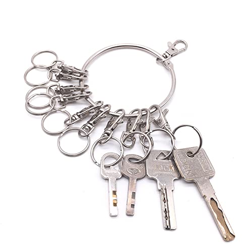 luzen 1PC Portable Metal Ring Key Organizer Holder with Swivel Clasps Janitor… - Image 2