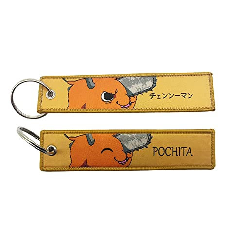 Gearcatweel 1 Pack Anime Keychain Tag Jet Tag Key Chain Embroidered with…