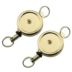 JCBIZ 2PCS Retractable Key Chain Zinc Alloy High Resilient Stretch Key Ring…