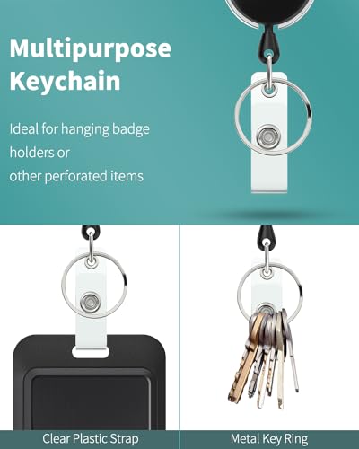 Uniclife 2 Pack Retractable Badge Reel for Badge Holder Heavy Duty Retractable… - Image 4