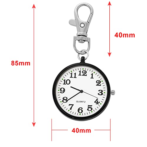 Realpoo Uncovered Men's Quartz Pocket Watch with Key Chain,Portable Quartz Arabic Digital… - Image 7