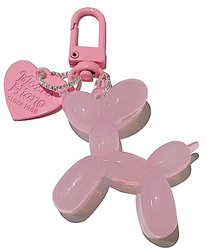 LAEKOU Jelly Balloon Dog Design Keychain for Women, Cute Girls Key Chain,…