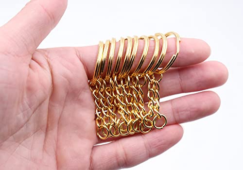 Key Chains Bulk,100Pcs Keychain Rings Metal Key Ring Gold Key Ring with… - Image 3