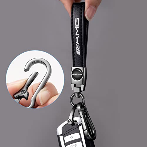 SDSHSM Genuine Leather Car Keychain for Mercedes - Image 3