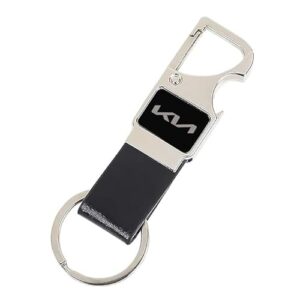 Abelestore Heavy Duty Chrome Metal Keychain (Compatible with Kia