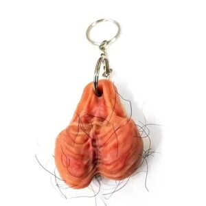 VCKILOFR Hilarious Furry Keychain Prank Gift, Amusing Hairy Ball Accessory, One