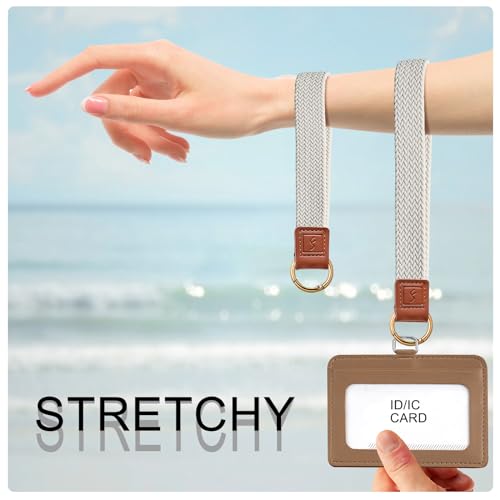 Fishent Stretchy Key Chain, Cute Keychain Wristlet, Woven Wrist Lanyard for Keys,… - Image 3
