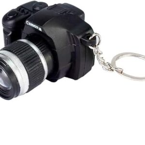 Tustao Mini Camera Design Keychain with Sound, Cute Novelty Ring for Child…