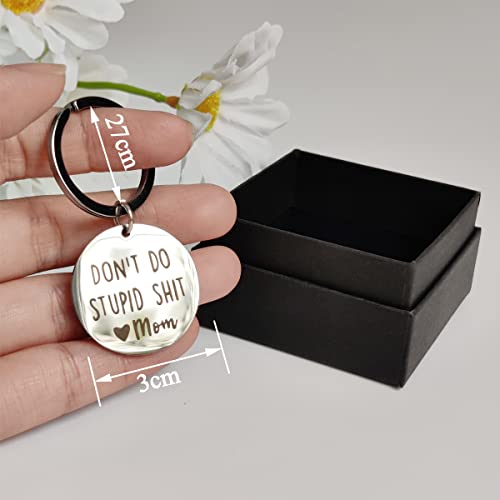 Funny Keychain Gift for Teenager from Mom, Don't Do Stupid Shit Keychain,… - Image 2