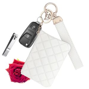 GuanBoXin Wristlet Bracelet Keychain, Mini Zip Around Wristlet Wallet for Women, Key…