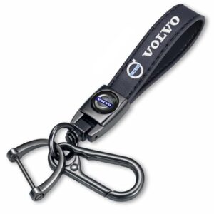 Genaughty Genuine Leather Car Keychain Keyring Accessories Compatible with Volvo series Car…