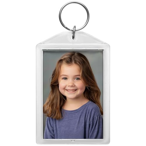 Snapins Clear Acrylic 2" x 2.875" Photo Keychains - Image 2