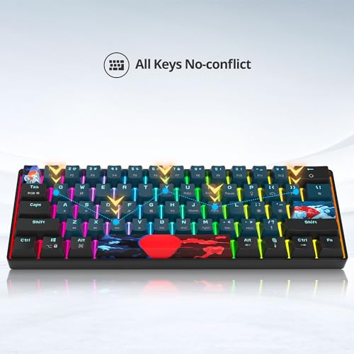 Fogruaden Wired 60% Percent Mechanical Keyboard, RGB Gaming Keyboard 60 Percent, Ultra - Image 4