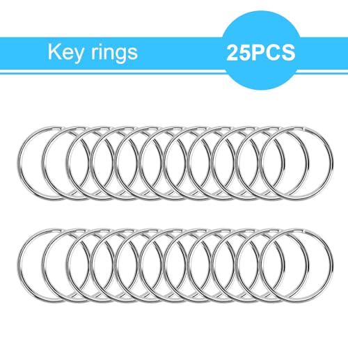 50PCS Metal Lobster Claw Clasp with Key Rings, 25PCS Keychains Clips Hooks… - Image 3