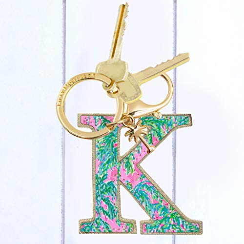 Lilly Pulitzer Leatherette Initial Keychain, Letter Bag Charm for Women, Suite Views… - Image 3